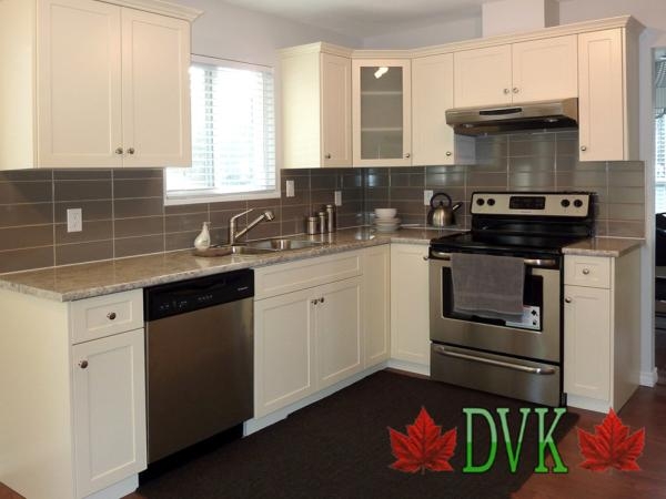 Discount Vancouver Kitchen (DVK) - 01-DVK Shaker Ivory Partical Box - DVK Discount Price for 10'X10' Kitchen = $1299.00