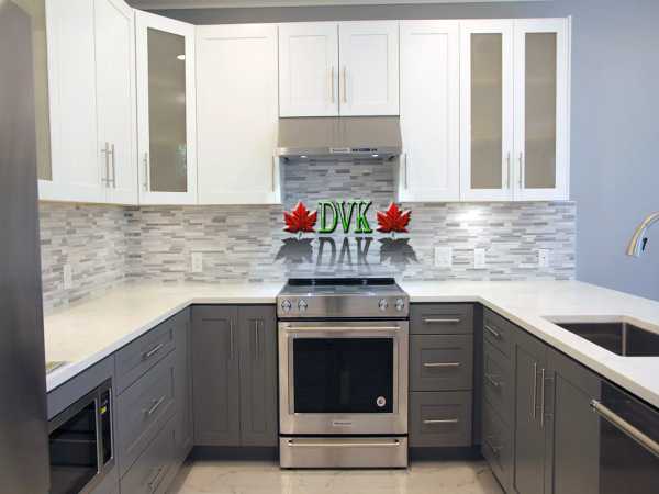 Discount Vancouver Kitchen (DVK) - 19-Shaker Snow White  - DVK Discount Price for 10'X10' Kitchen = $2299.00
