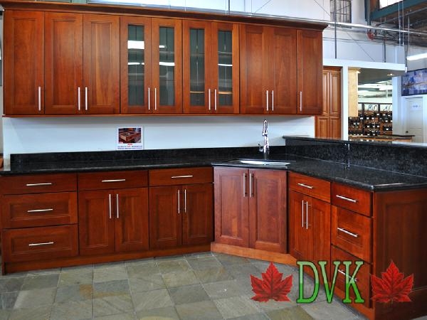 Discount Vancouver Kitchen (DVK) - 34-Double Shaker American Cherry - DVK Discount Price for 10'X10' Kitchen = $3999.00