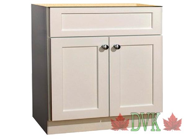 Discount Vancouver Kitchen (DVK) - 33 inch DVK Shaker Standard  Partical box Vanity <br>DVK Discount Price = $129.00
