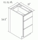 12 inch DVK Shaker Standard  Partical box Vanity <br>DVK Discount Price = $99.00